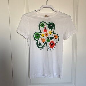 NWT Cara‎ Craft Colorful Sheep Shamrock Shirt Women's Small